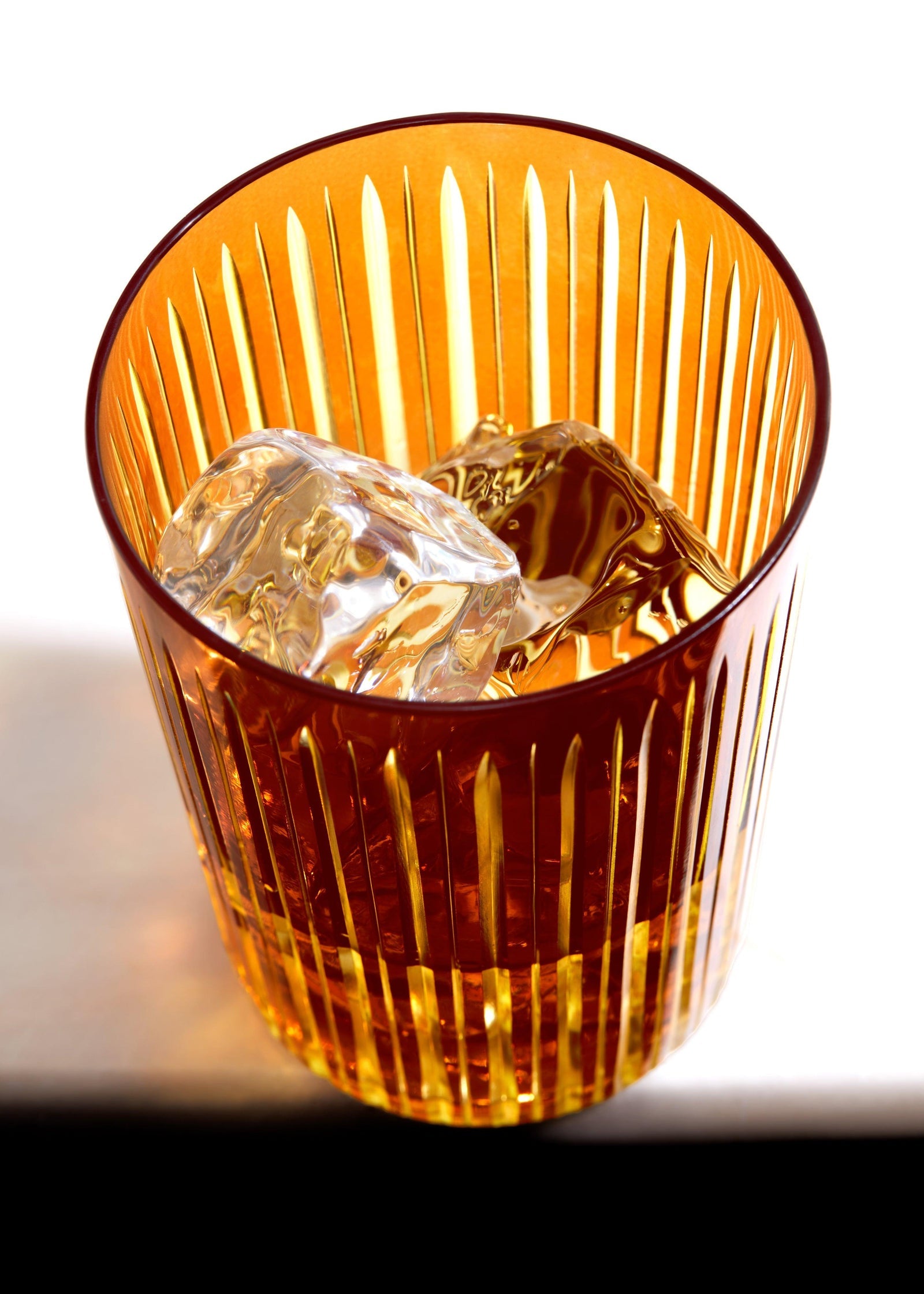 Prism Double Old Fashioned Glasses - Amber (Set of 4)