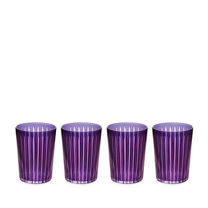 Prism Highball Glasses- Purple (Set of 4)