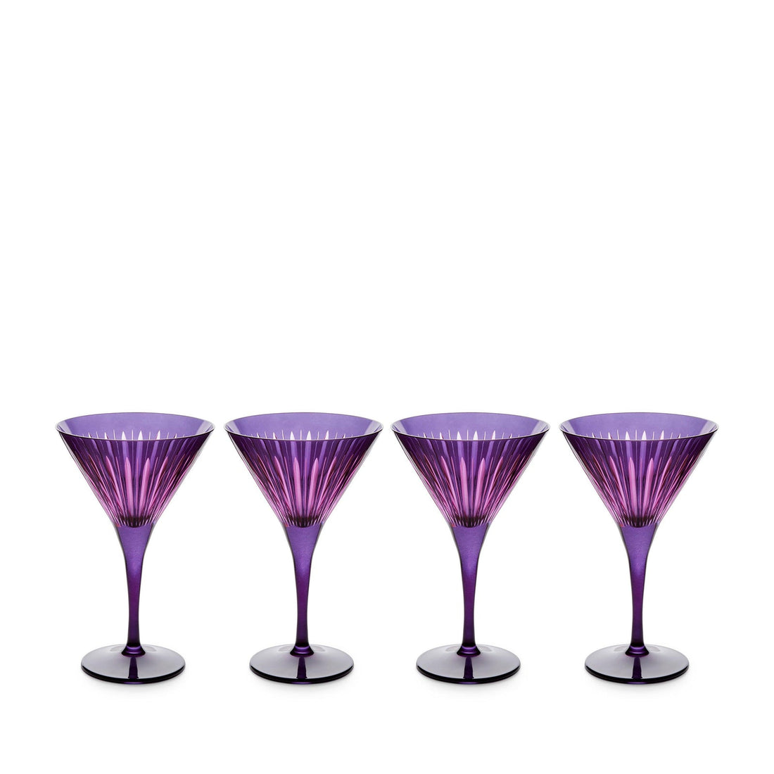 Prism Martini Glasses - Purple (Set of 4)