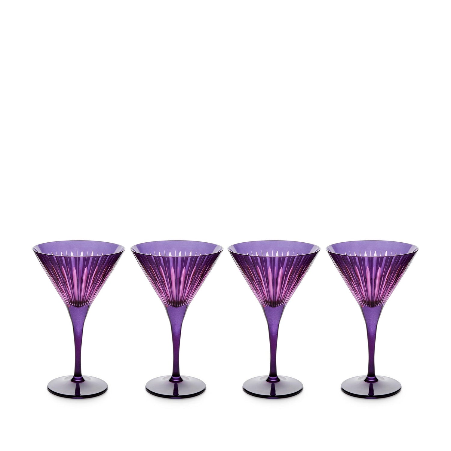 Prism Martini Glasses - Purple (Set of 4)