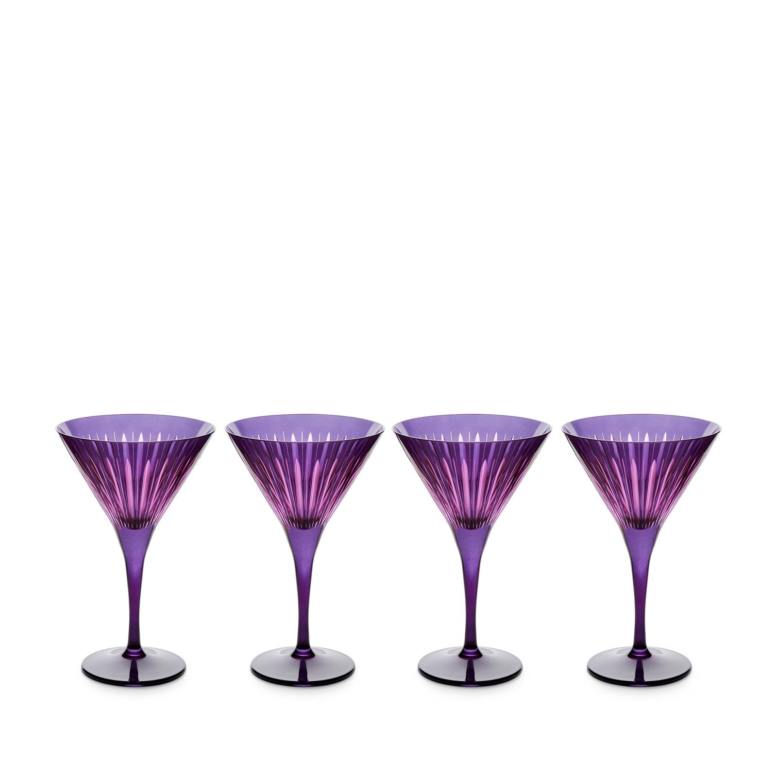 Prism Martini Glasses - Purple (Set of 4)