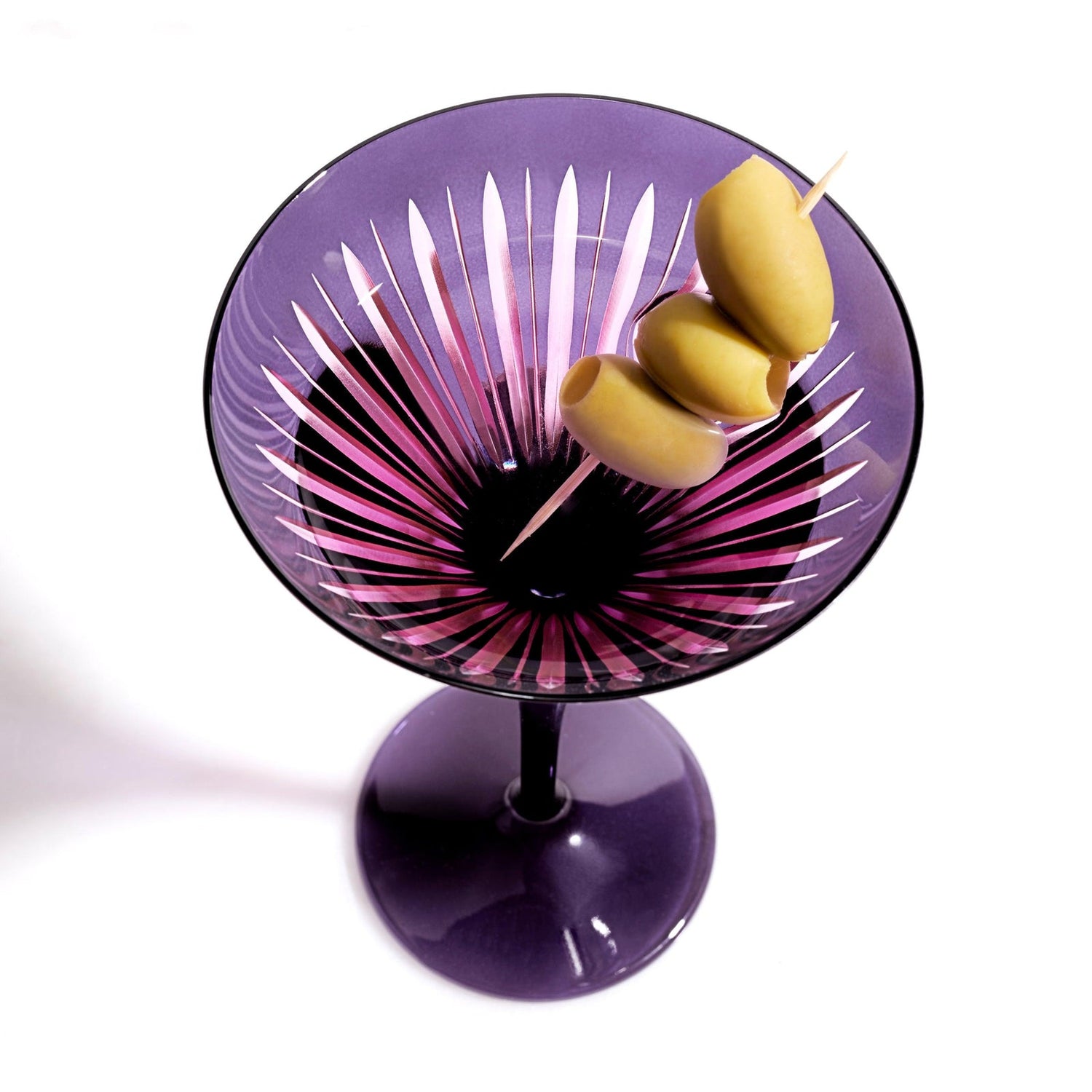 Prism Martini Glasses - Purple (Set of 4)