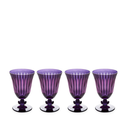 Prism Wine Glasses - Purple (Set of 4)