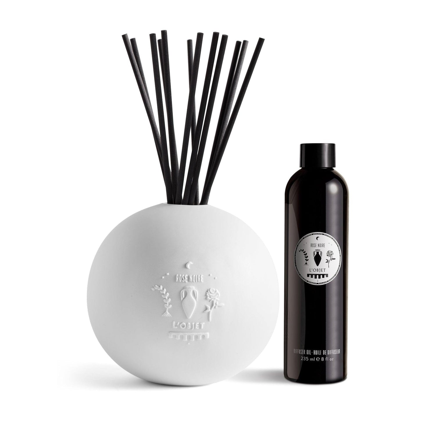 Rose Noire Porcelain Diffuser Set