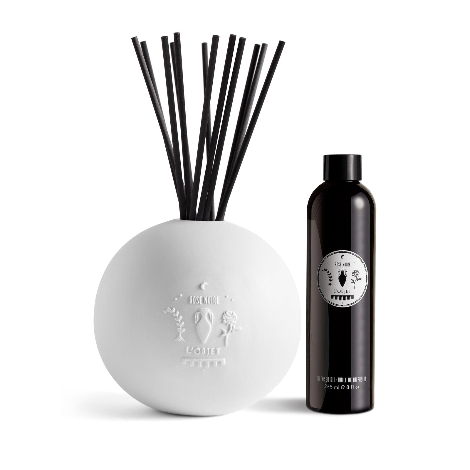 Rose Noire Porcelain Diffuser Set