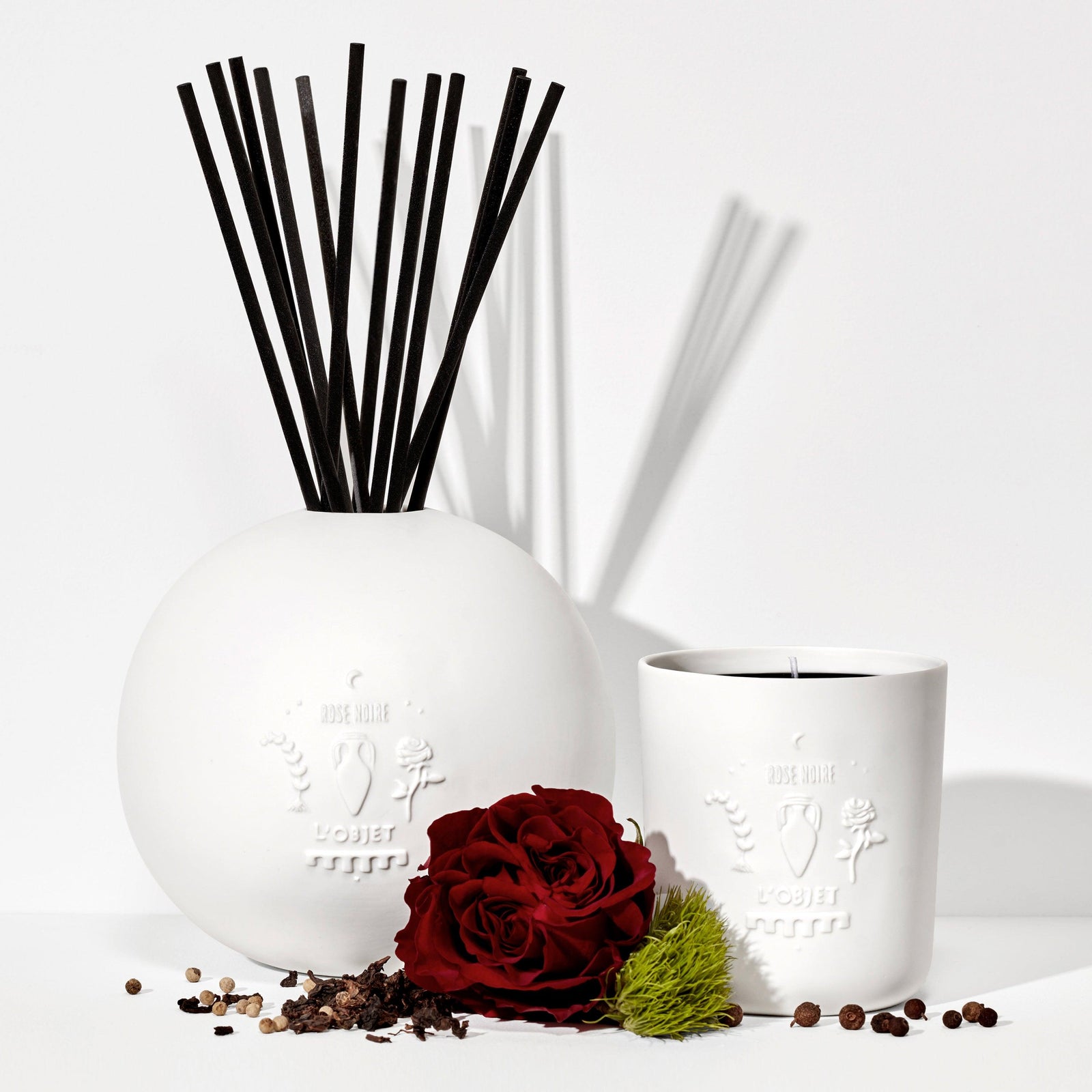 Rose Noire Porcelain Diffuser Set