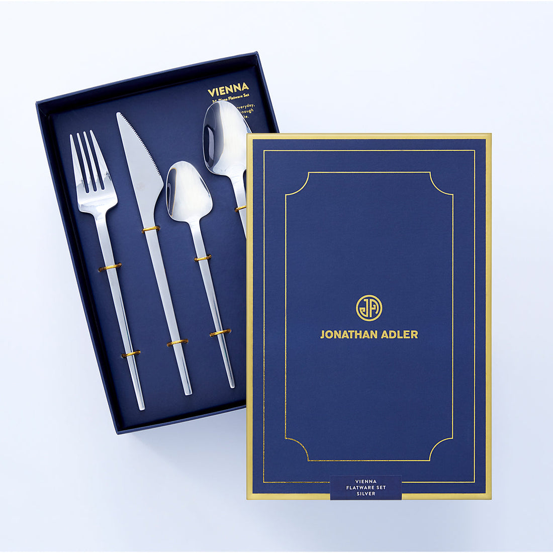 VIENNA 24-PIECE FLATWARE SET - SILVER