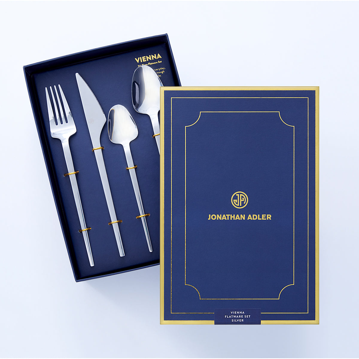 VIENNA 24-PIECE FLATWARE SET - SILVER