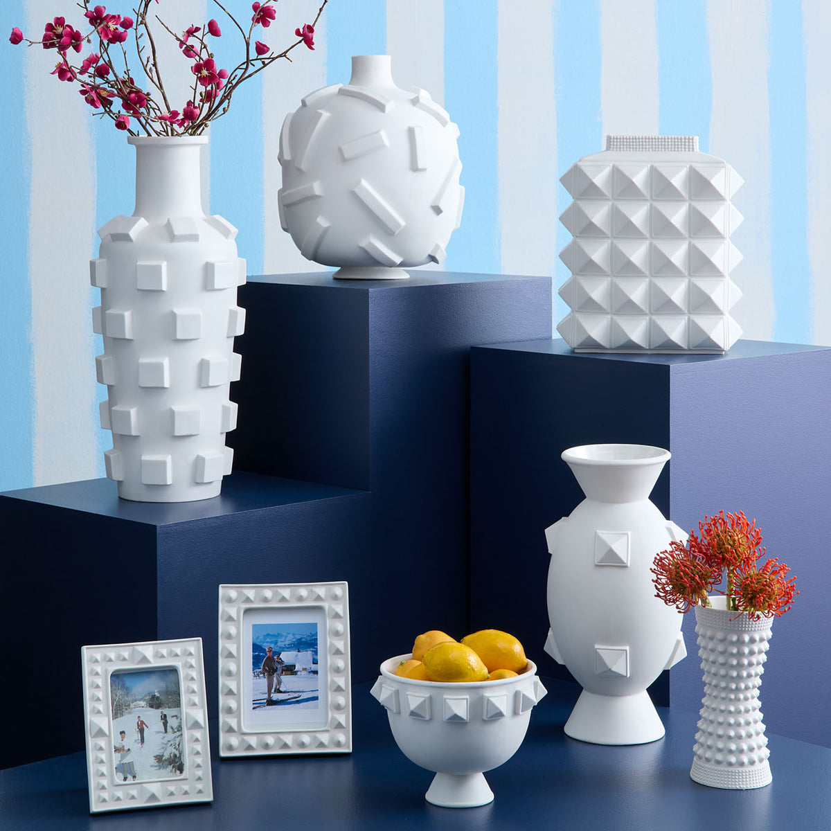 CHARADE STUDDED TAPER VASE