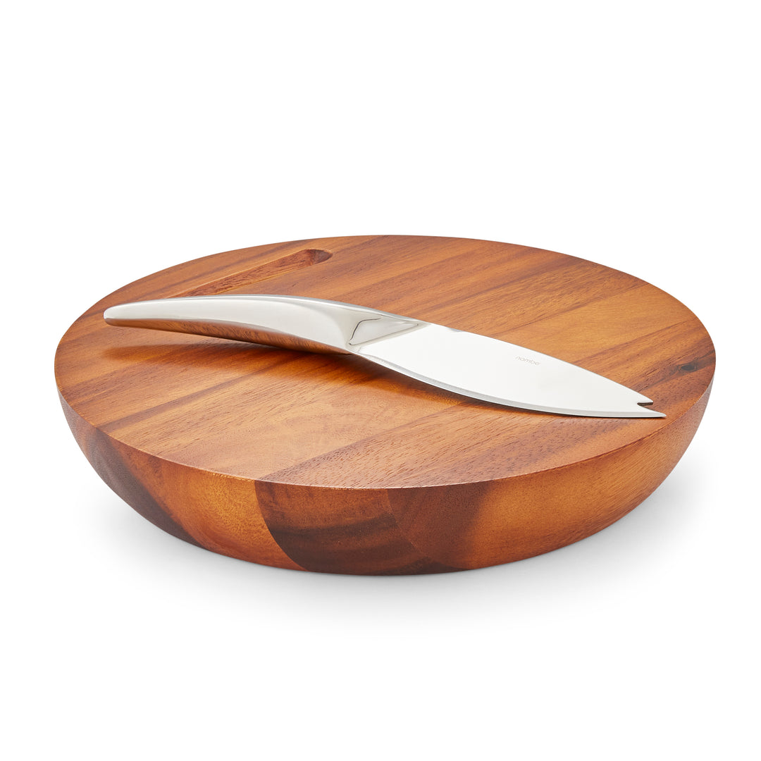 Nambe Harmony Cheese Board w/ Knife