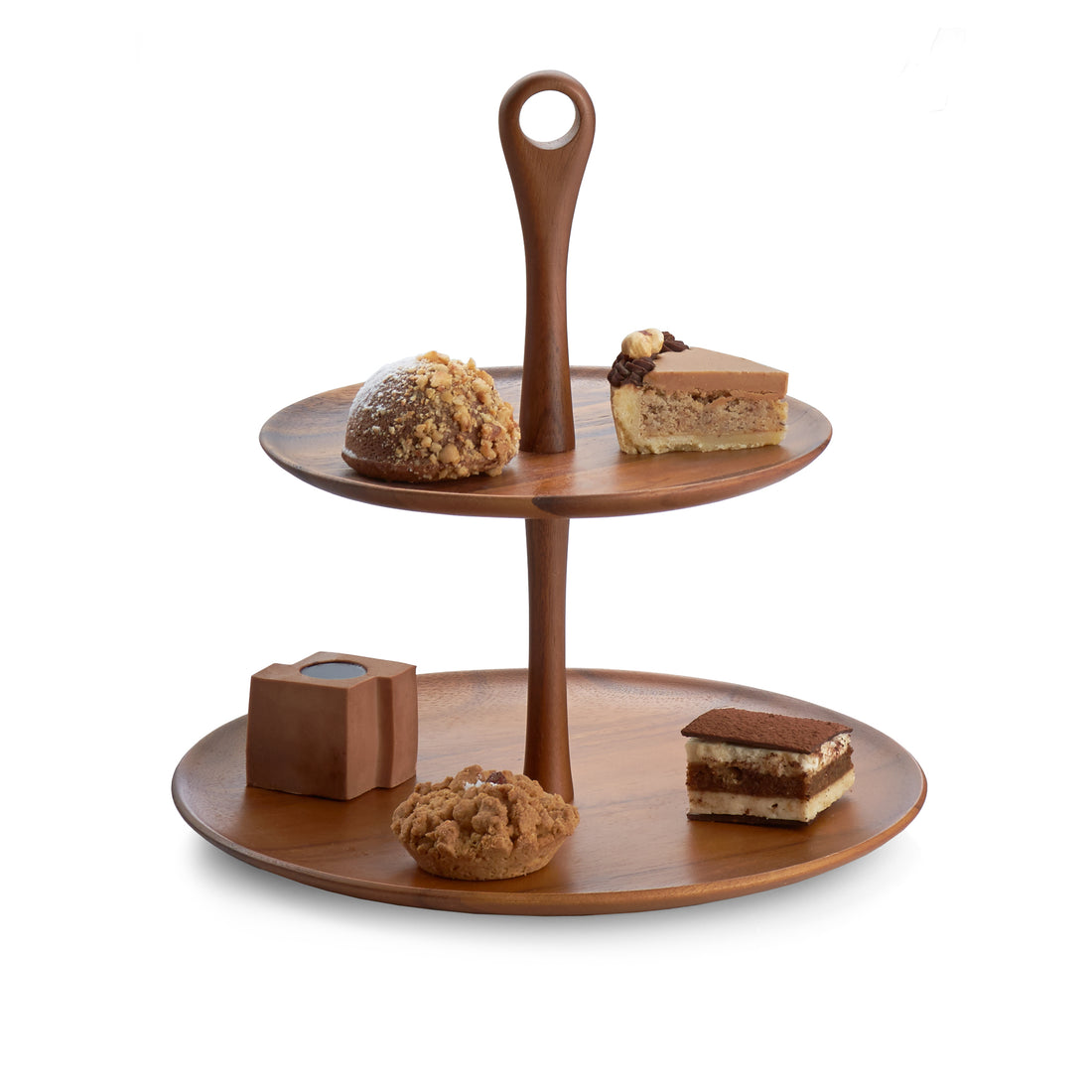 Skye Wood Tiered Dessert Stand