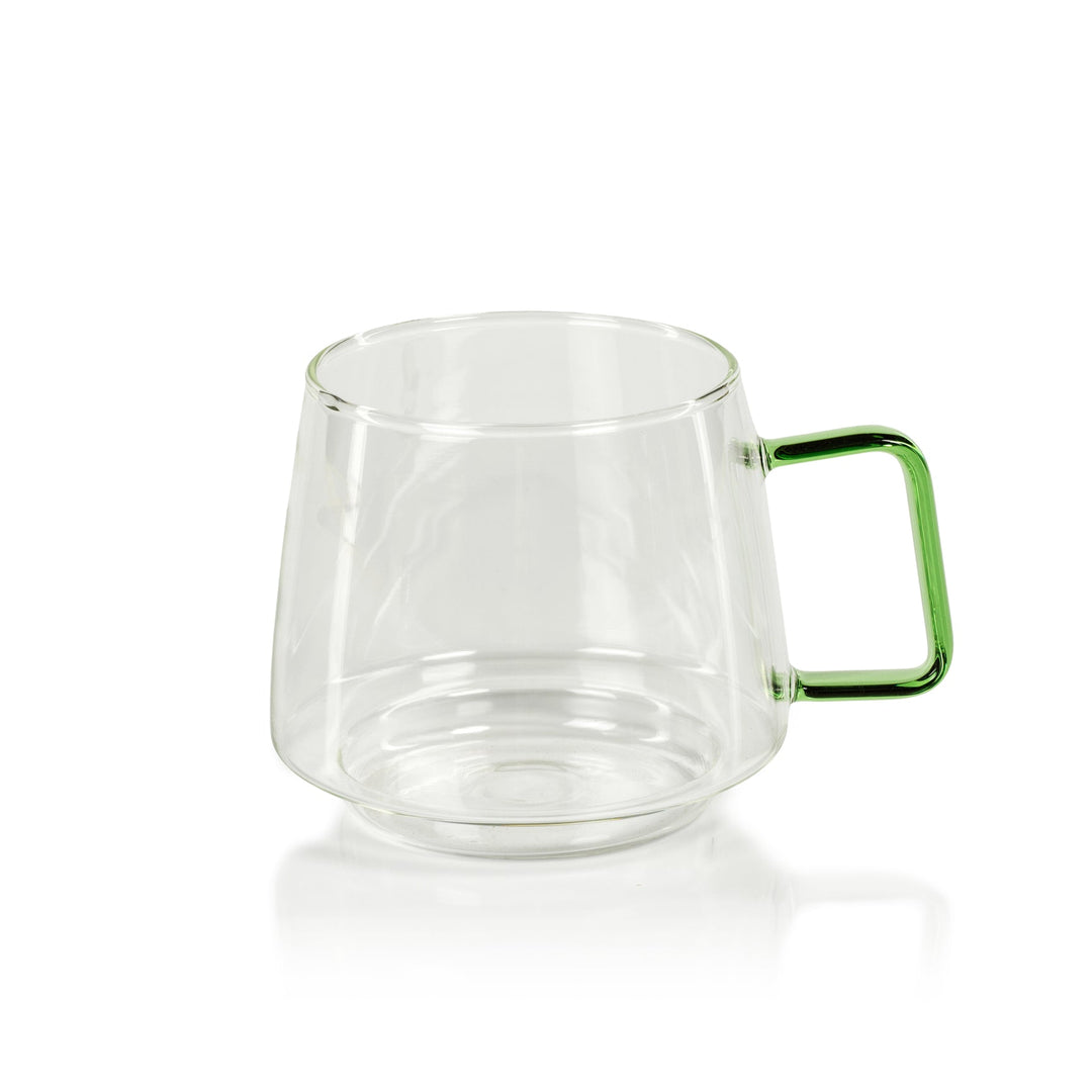 Cappucci Tea and Coffee Glass - Green Handle