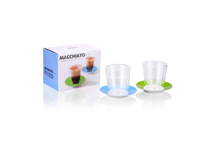 Set of 2 Double wall Cappuccino glass, 200ml, isolated