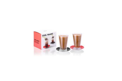 Set of 2 Double wall Latte glass, 300ml, isolated