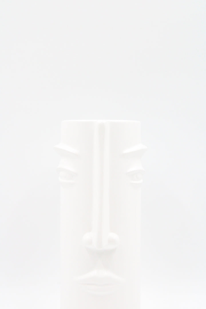 In Your Face Vase 'En Profil' White
