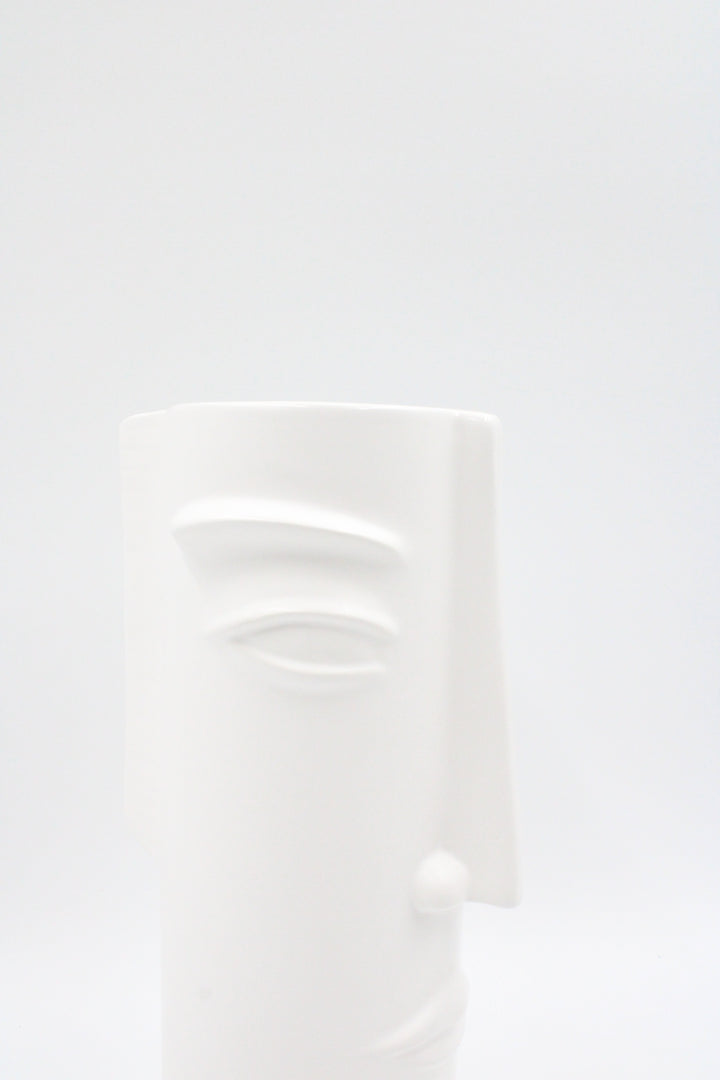 In Your Face Vase 'En Profil' White