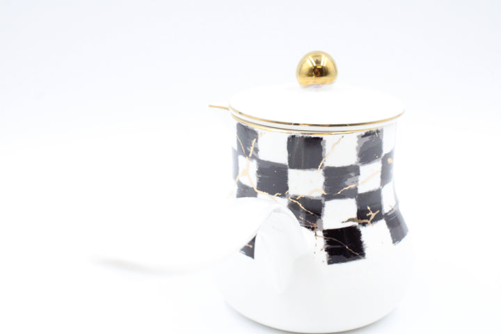 Checkered Coffee Pot
