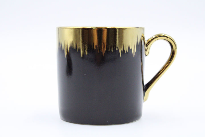 Golden Black  Espresso Cup & Saucer Set