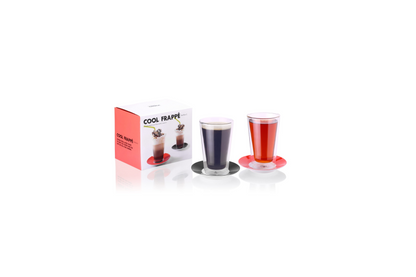 Set of 2 Double wall Latte glass, 300ml, isolated