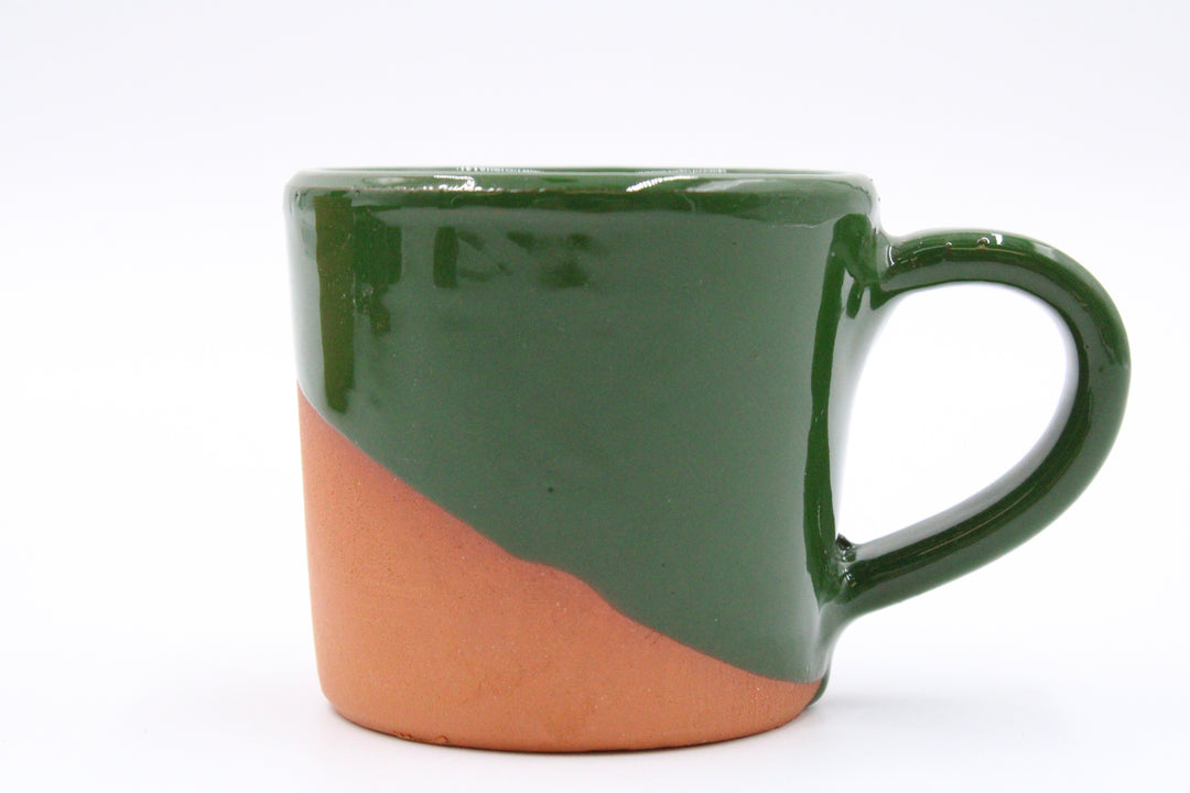 Green Glazed Coffee Cup Set Of 6