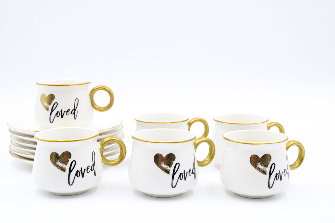 Loved Set Of 6 Coffee Cup