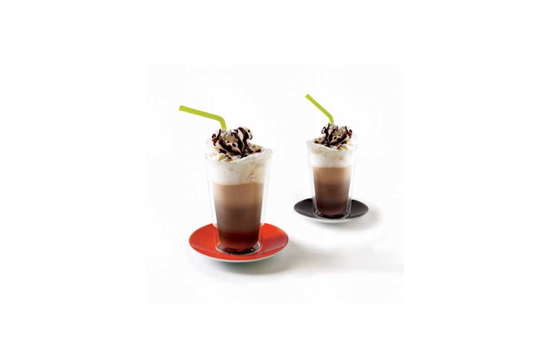 Set of 2 Double wall Latte glass, 300ml, isolated