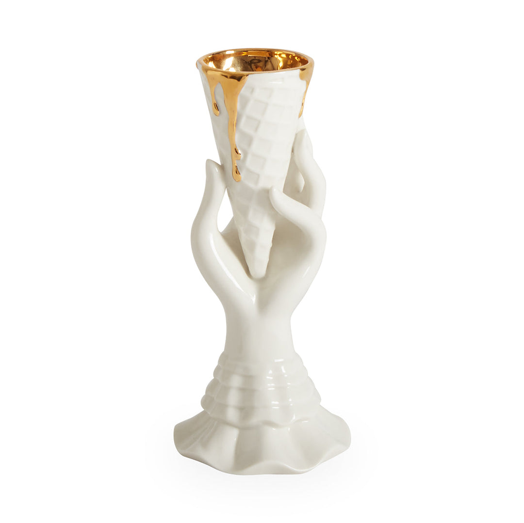 GILDED I-SCREAM VASE