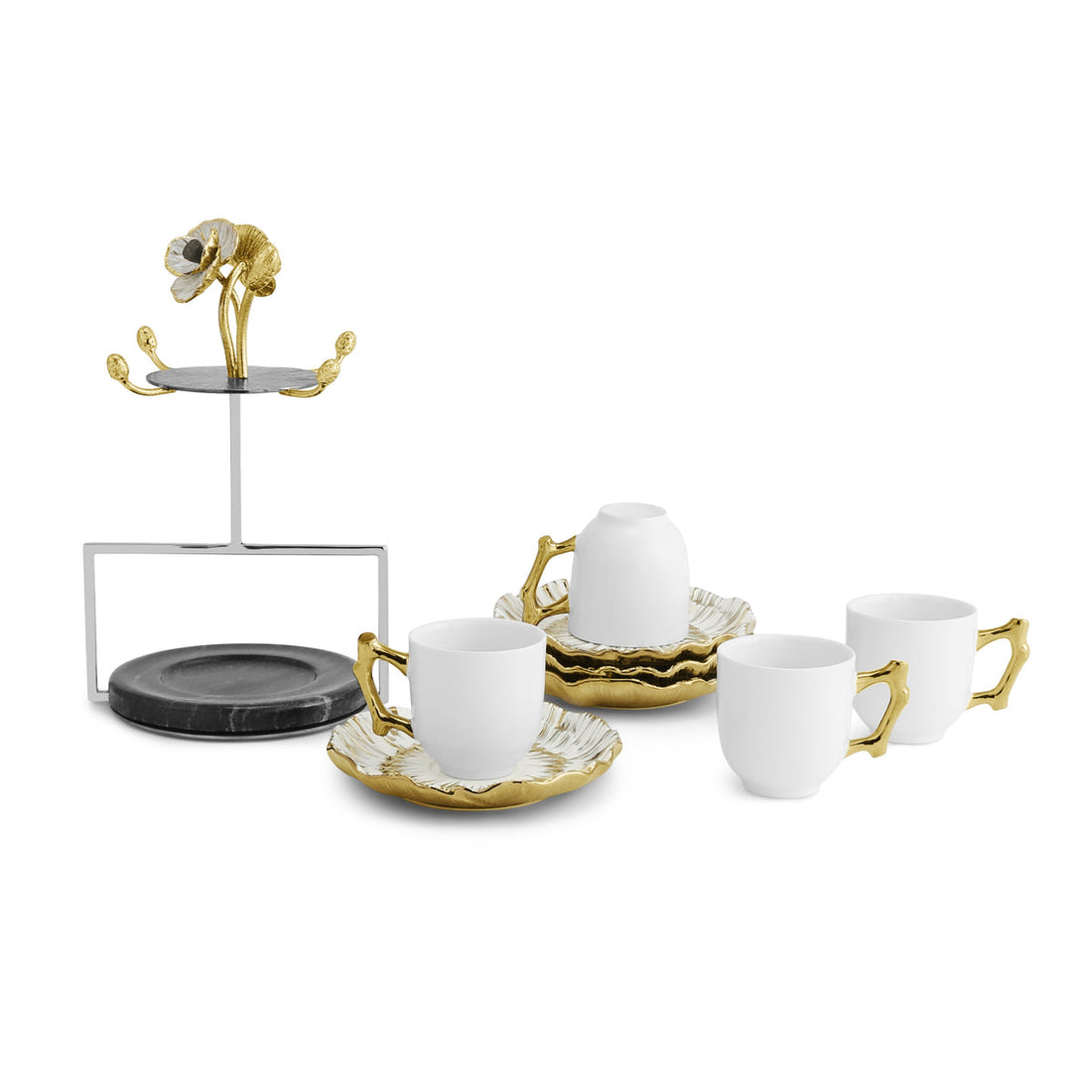 Anemone Demitasse Set w/ Stand