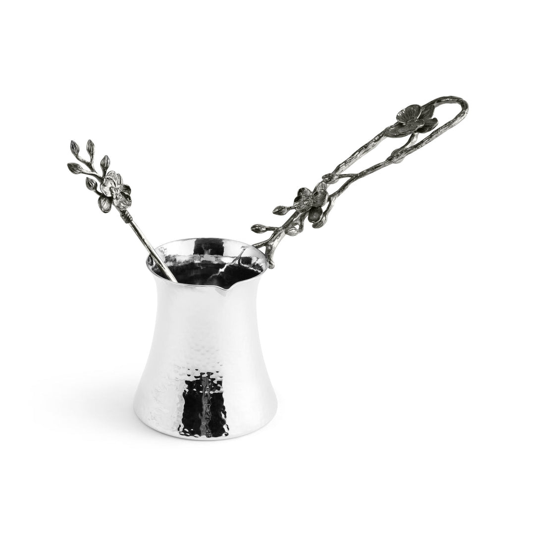 Black Orchid Coffee Pot w/ Spoon - Medium