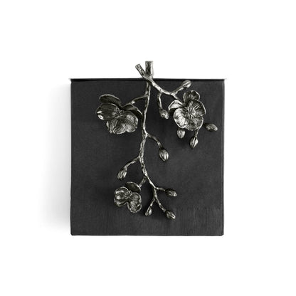 Black Orchid Dinner Napkin Holder