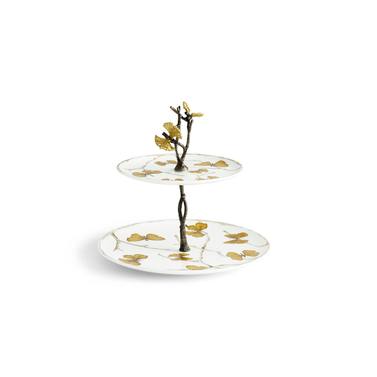 Butterfly Ginkgo 2-Tier Etagere