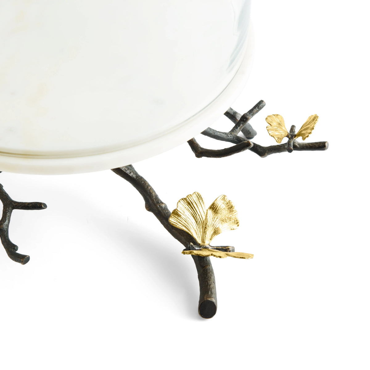 Butterfly Ginkgo Cake Stand w/ Dome