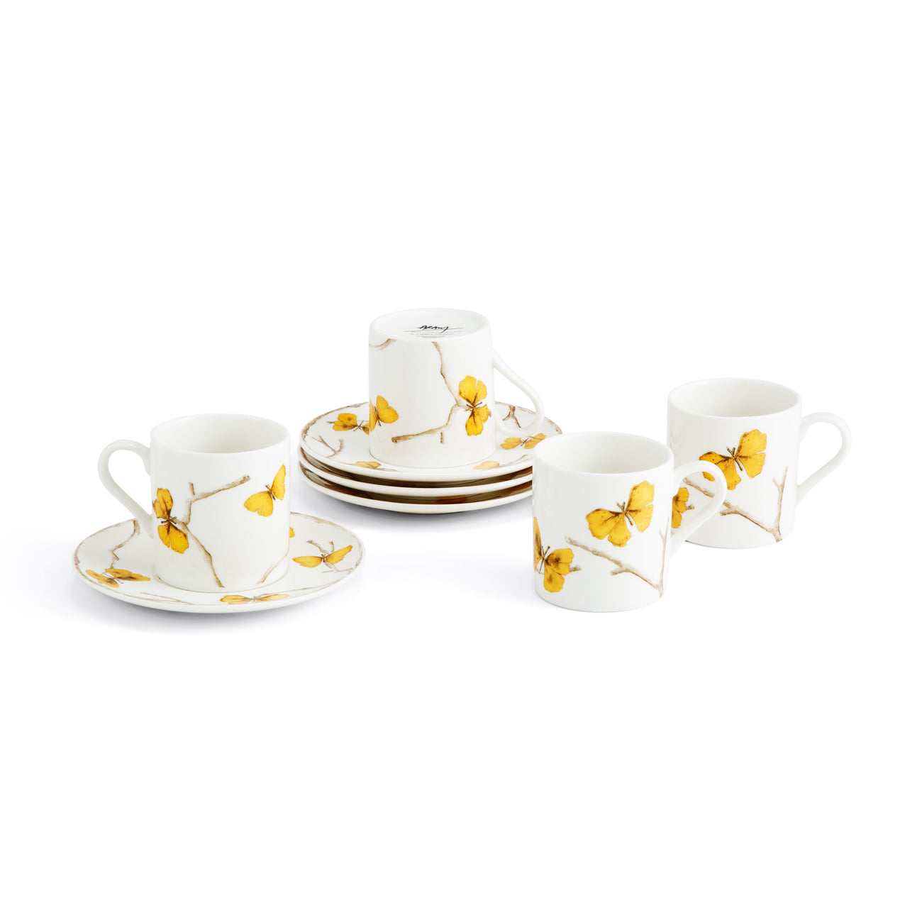 Butterfly Ginkgo Gold Demitasse - Set