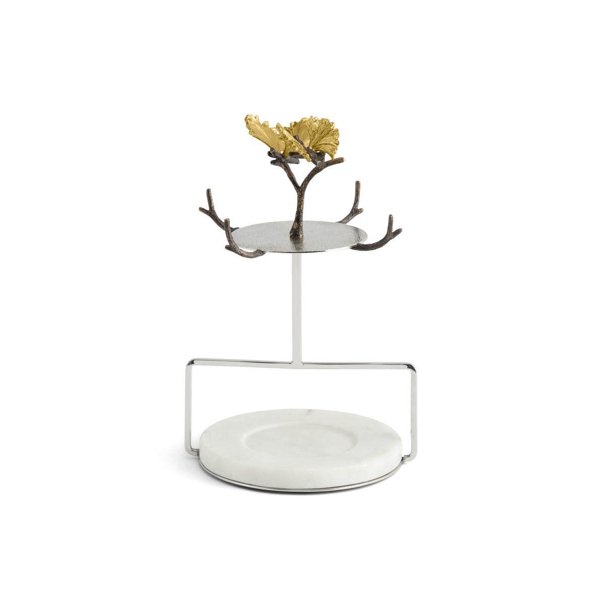 Butterfly Ginkgo Gold Demitasse - Set w/ Stand