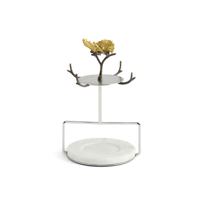 Butterfly Ginkgo Gold Demitasse - Set w/ Stand