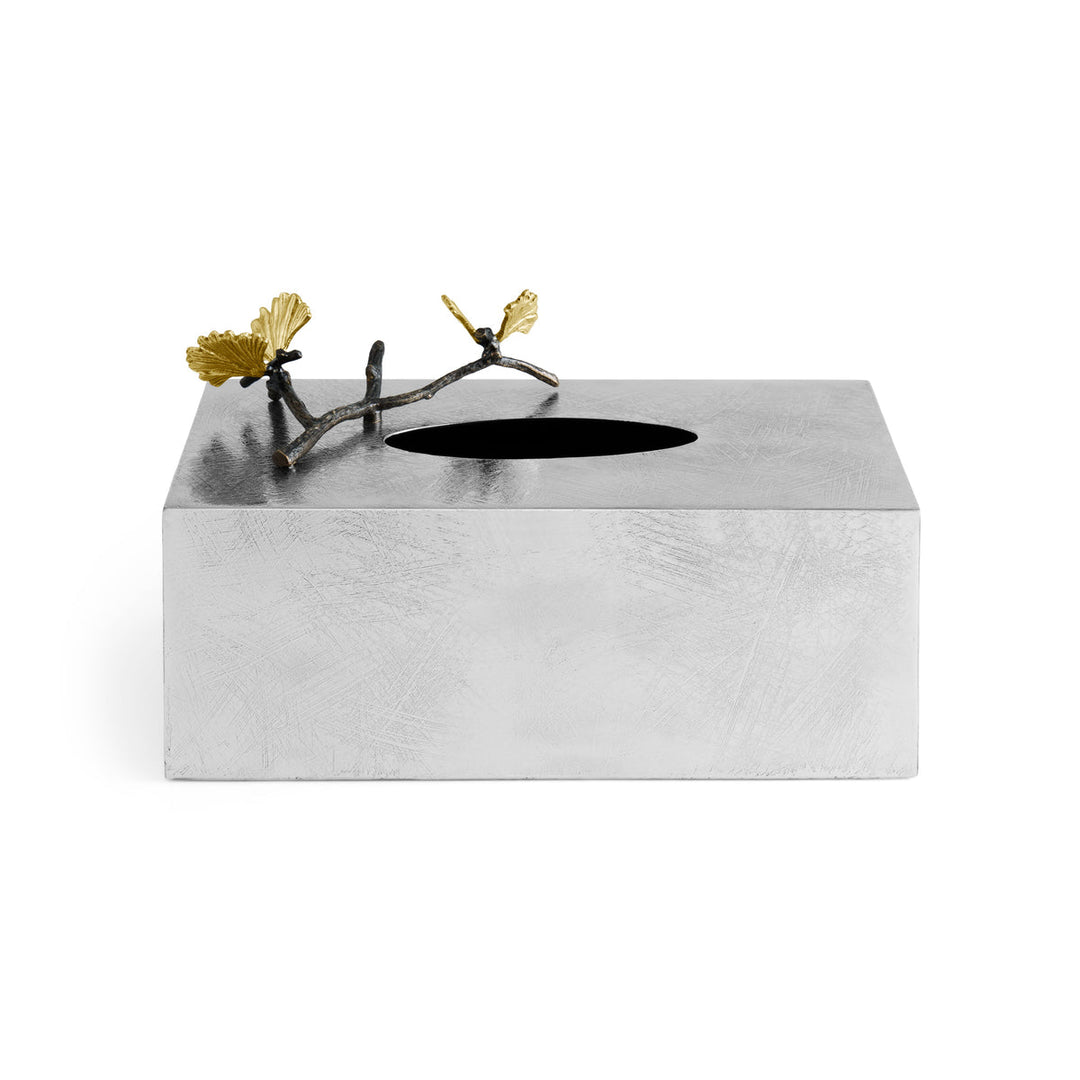 Butterfly Ginkgo Tissue Box - Rectangle