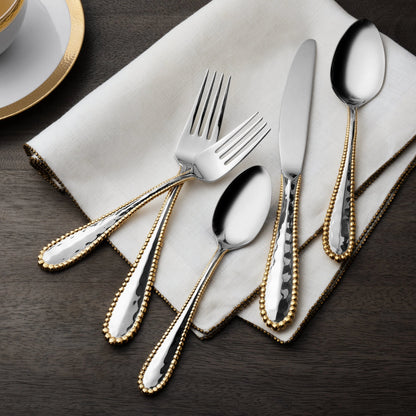 Molten 5-Piece Flatware Set - Gold