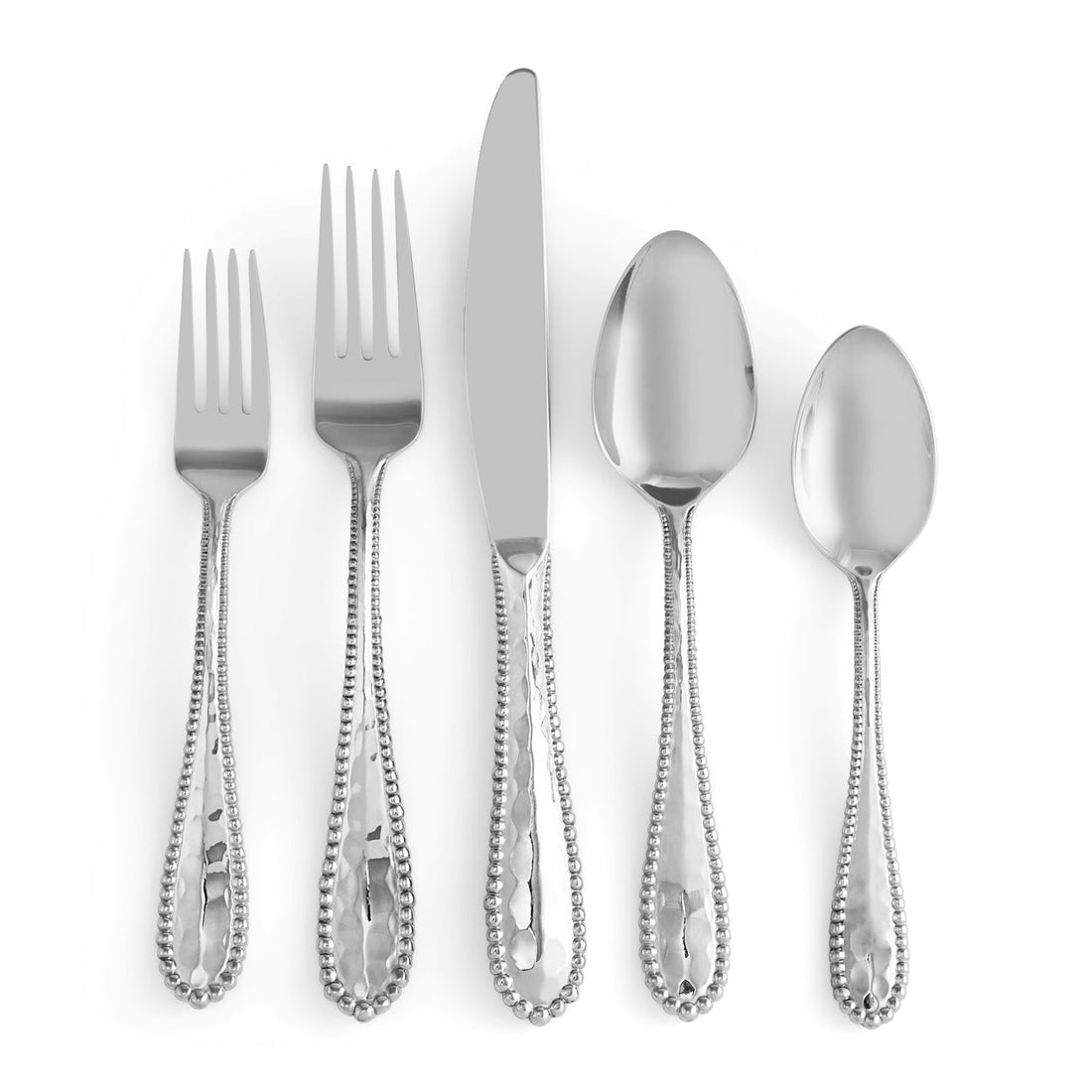 Molten 5-Piece Flatware Set - Silver