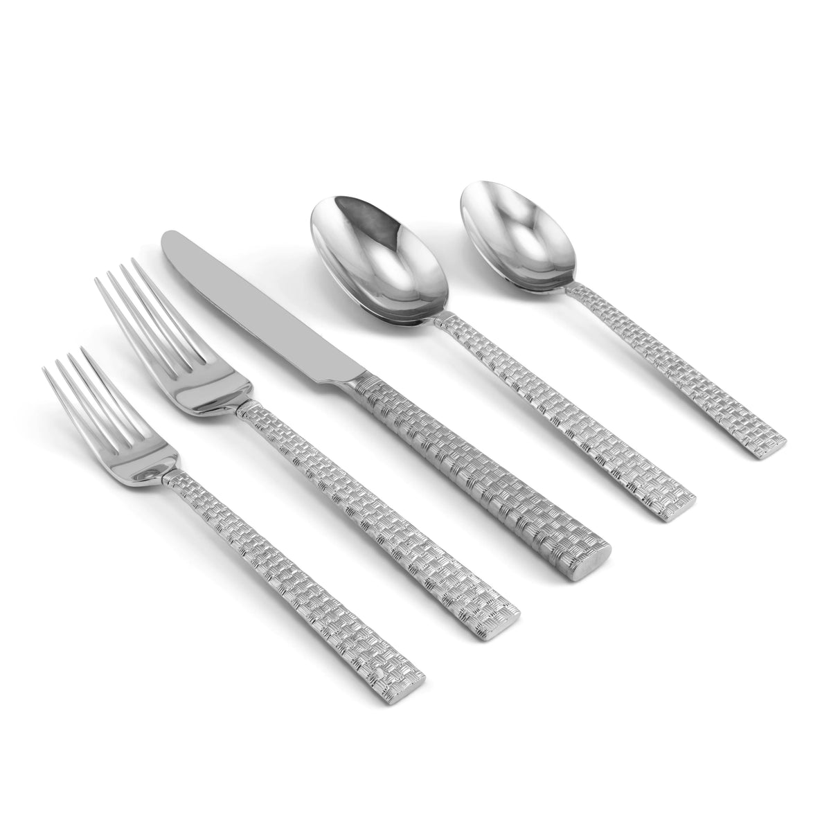 Palm 5-Piece Flatware Set - Silver