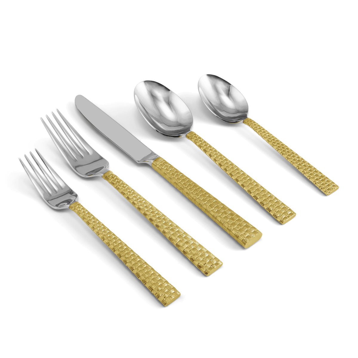 Palm Gold 5-Piece Flatware Set