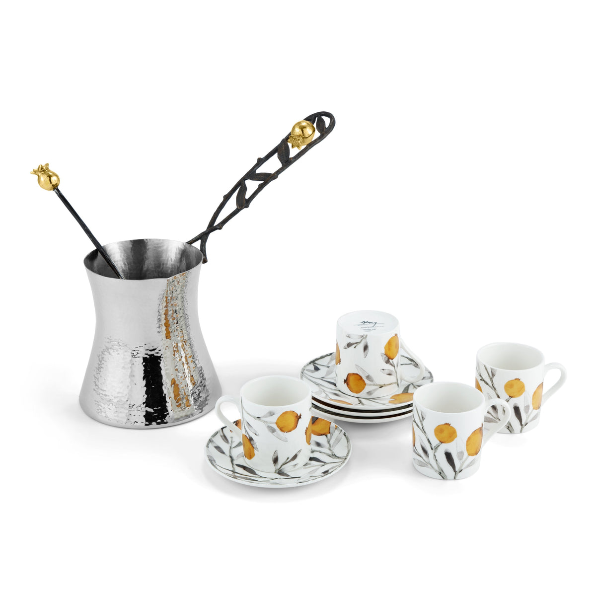 Pomegranate Coffee Pot &amp; Demitasse Set