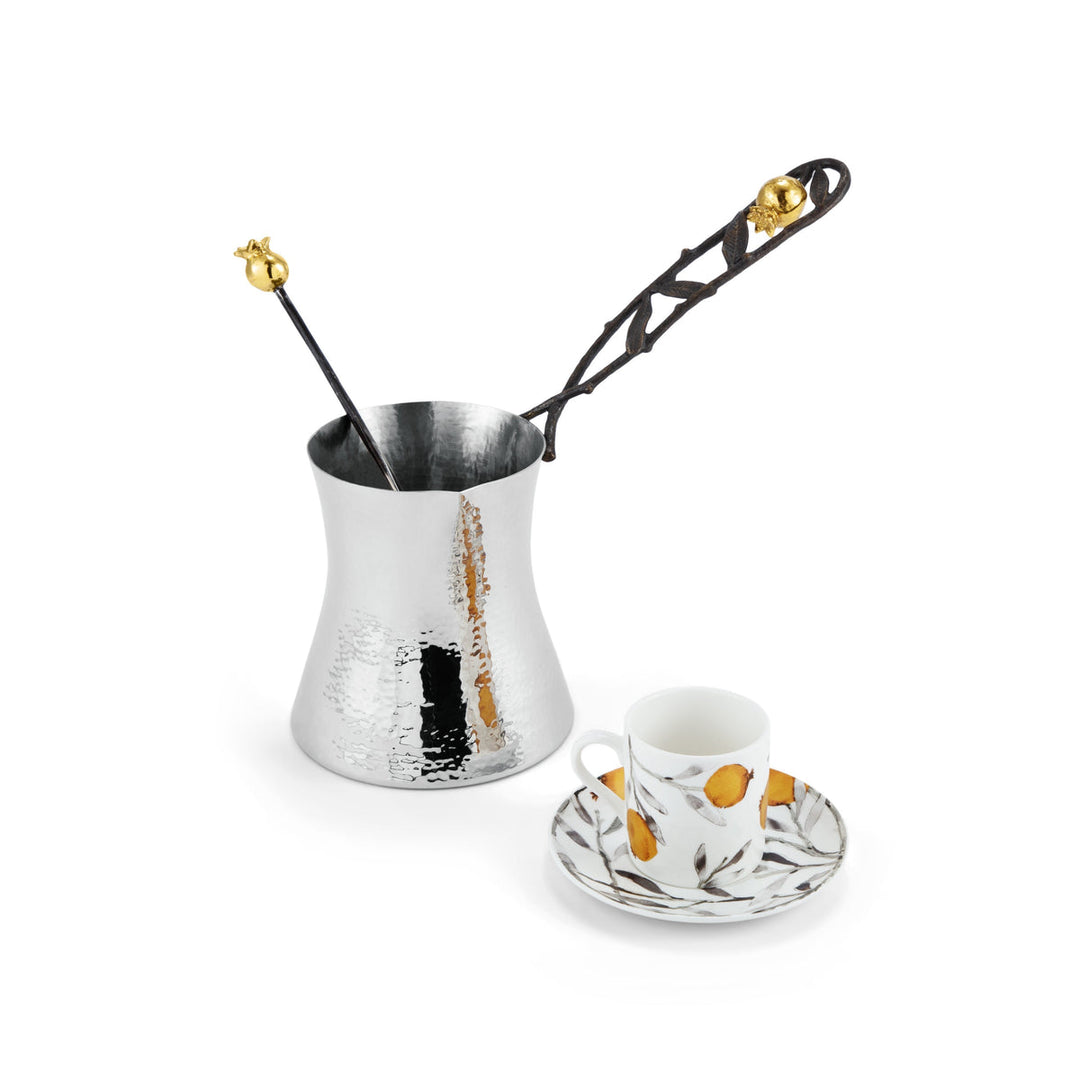 Pomegranate Coffee Pot & Demitasse Set