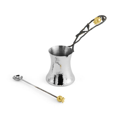 Pomegranate Coffee Pot w/ Spoon - Medium