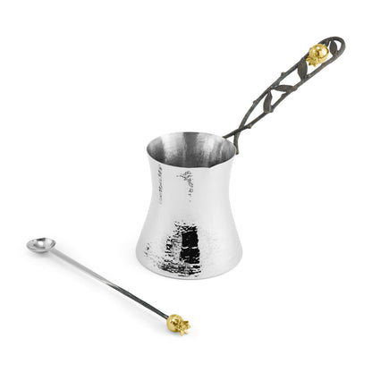 Pomegranate Coffee Pot w/ Spoon - Large