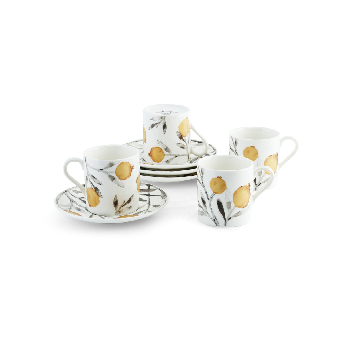 Pomegranate Demitasse Set