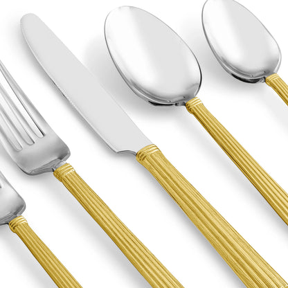 Wheat Gold 5-Piece Flatware Set