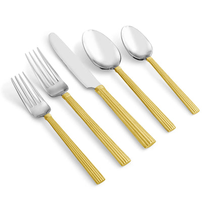 Wheat Gold 5-Piece Flatware Set