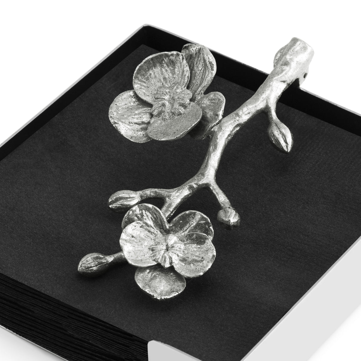 White Orchid Napkin Holder - Cocktail