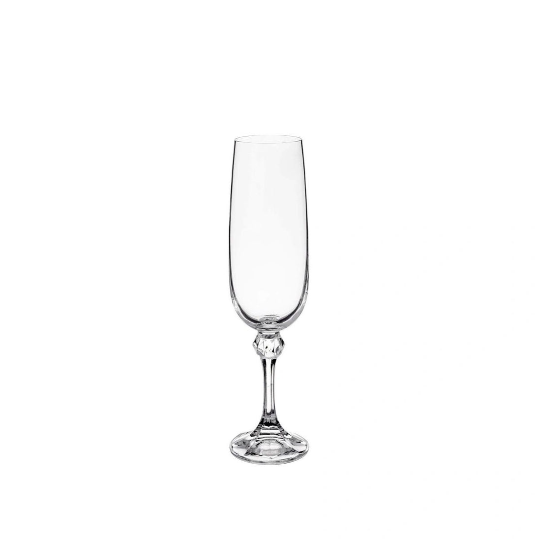 Julia - Bohemia Champagne Glass w/Stem 6pc Set